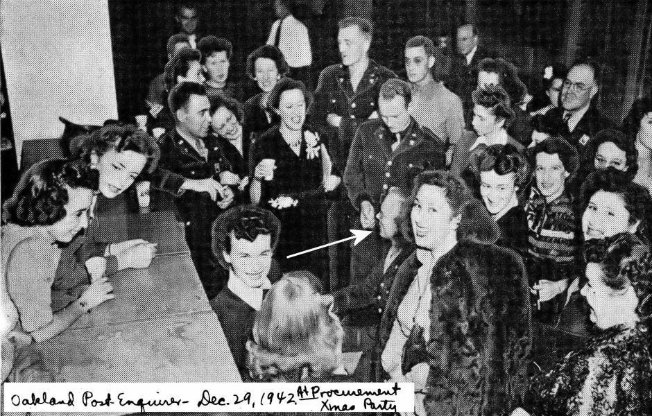 Rudi at the piano at a Procurement Xmas Party, December 29, 1942